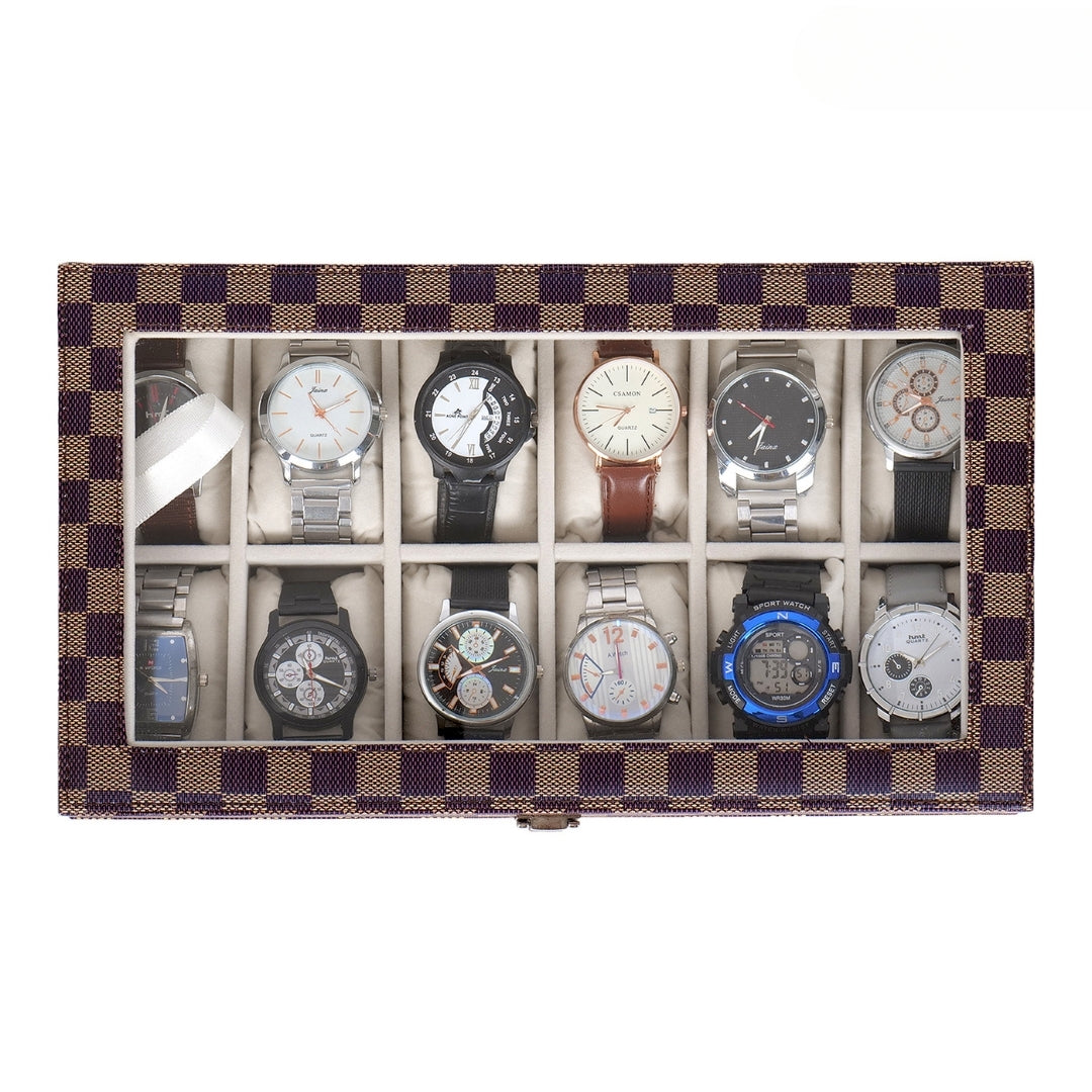 12 Slot Watch Box ( With Glass Top)